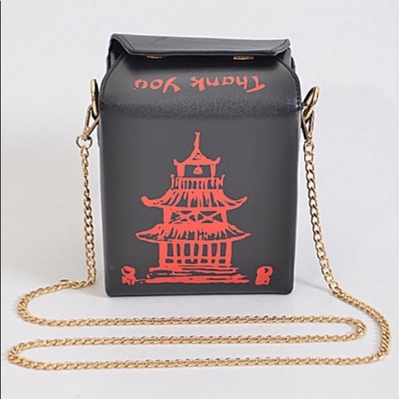 Pink Gunz Handbags - “Thank you “ Chinese Takeout Black